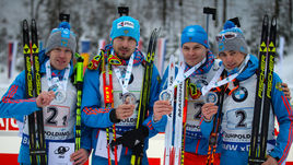 Алексей ВОЛКОВ, Антон ШИПУЛИН, Матвей ЕЛИСЕЕВ и Антон БАБИКОВ - в составе сборной России на ЧМ-2017.