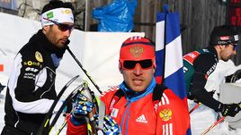 Сегодня. Хохфильцен. Мартен ФУРКАД (слева) и Евгений ГАРАНИЧЕВ (в центре).