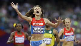 11 августа 2012 года. Лондон. Финиш Марии САВИНОВОЙ в забеге на 800 м.