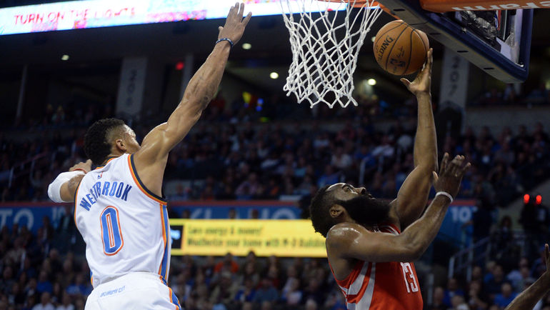 Расселл УЭСТБРУК и Джеймс ХАРДЕН. Фото USA Today Расселл УЭСТБРУК и Джеймс ХАРДЕН. Фото USA Today