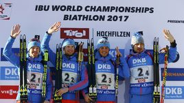 Сегодня. Хохфильцен. Алексей ВОЛКОВ, Максим ЦВЕТКОВ, Антон БАБИКОВ и Антон ШИПУЛИН.