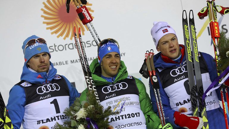 Федерико ПЕЛЛЕГРИНО (в центре), Сергей УСТЮГОВ (слева) и Йоханнес КЛЕБО. Фото REUTERS Федерико ПЕЛЛЕГРИНО (в центре), Сергей УСТЮГОВ (слева) и Йоханнес КЛЕБО. Фото REUTERS