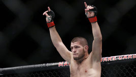 12 ноября 2016 года. Нью-Йорк. Хабиб НУРМАГОМЕДОВ после победы над Майклом Джонсоном.