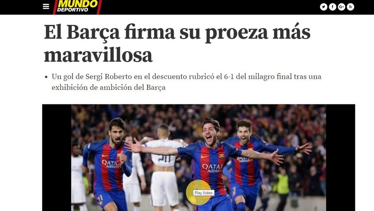 Mundo Deportivo. Mundo Deportivo.