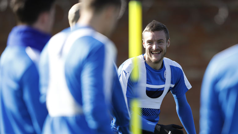 Вчера. Лестер. Джейми ВАРДИ. Фото REUTERS Вчера. Лестер. Джейми ВАРДИ. Фото REUTERS