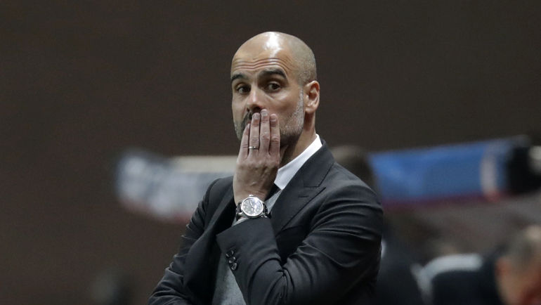 Впервые команда Пепа ГВАРДЬОЛЫ не смогла пройти первый раунд плей-офф. Фото REUTERS Впервые команда Пепа ГВАРДЬОЛЫ не смогла пройти первый раунд плей-офф. Фото REUTERS