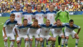 22 июня 2014 года. Рио-де-Жанейро. Стадион "Маракана". Сборная России перед матчем с Бельгией.