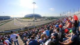 Вид с трибуны на Сочи Автодроме.