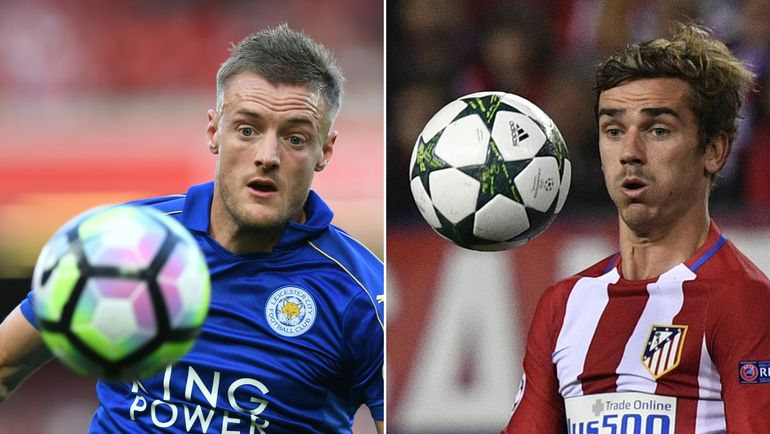 Джейми ВАРДИ и Антуан ГРИЗМАНН. Фото AFP Джейми ВАРДИ и Антуан ГРИЗМАНН. Фото AFP