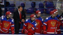 23 апреля. Спишска Нова Вес. Россия - Швеция - 3:0. Сборная Сергея ГОЛУБОВИЧА заняла третье место на юниорском чемпионате мира.