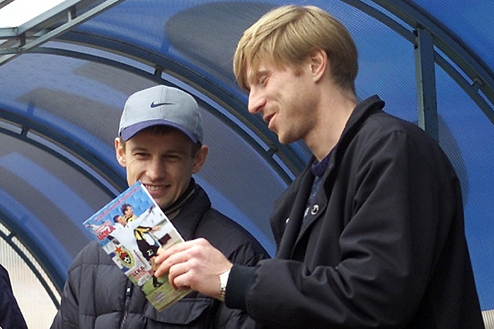 2002 год. Игорь ЯНОВСКИЙ (справа) и Сергей СЕМАК. Фото – Александр ВИЛЬФ
