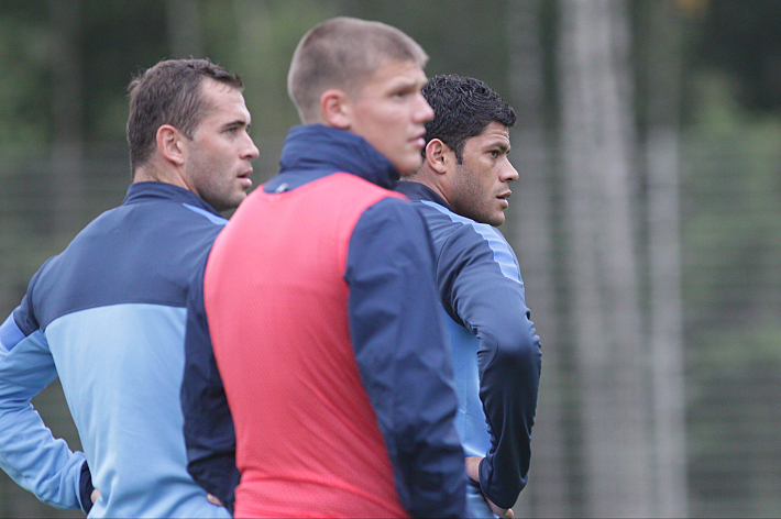 2012 год. Александр КЕРЖАКОВ, Игорь ДЕНИСОВ и ХАЛК. Фото - Михаил РАЗУВАЕВ, ФК