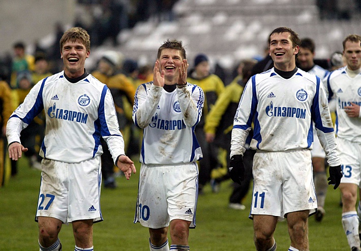 2005 год. Игорь ДЕНИСОВ, Андрей АРШАВИН и Александр КЕРЖАКОВ. Фото - Вячеслав ЕВДОКИМОВ, ФК
