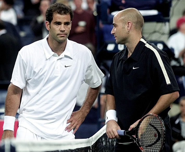 5 сентября 2001 год. Нью-Йорк. Пит САМПРАС и Андре АГАССИ. Фото - REUTERS