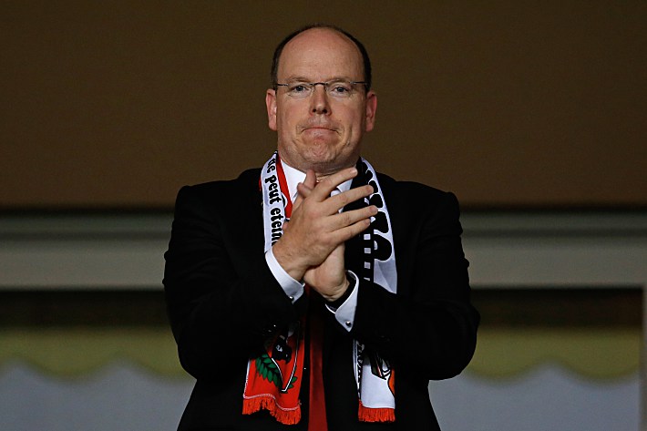 Принц Монако АЛЬБЕР II на домашнем матче с