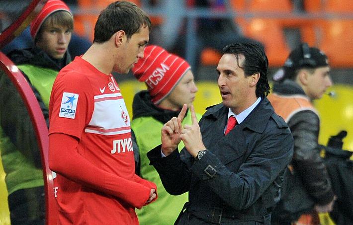 Артем ДЗЮБА и Унаи ЭМЕРИ. Фото - Алексей ИВАНОВ,