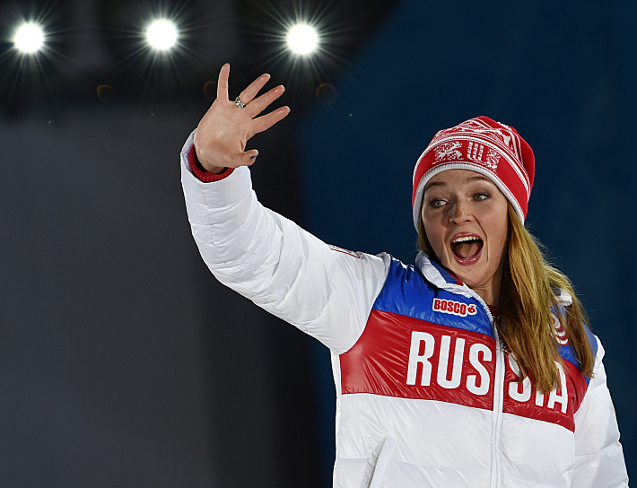 Бронзовый призер Сочи-2014 Алена ЗАВАРЗИНА. Фото - Александр ФЕДОРОВ,