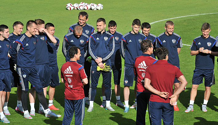 Сегодня. Москва. 14 июня команде Фабио КАПЕЛЛО предстоит важнейший матч против Австрии. Фото - Алексей ИВАНОВ,