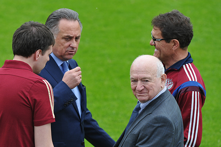 Виталий МУТКО, Никита СИМОНЯН и Фабио КАПЕЛЛО (слева направо). Фото - Александр ФЕДОРОВ,