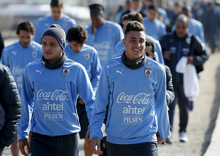 Сборная Уругвая на тренировке. Фото REUTERS