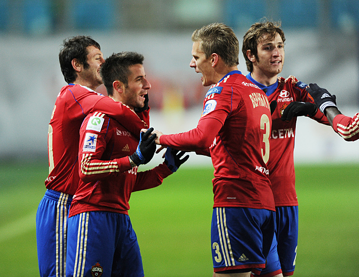 Алан ДЗАГОЕВ, Зоран ТОШИЧ, Понтус ВЕРНБЛУМ и Мариу ФЕРНАНДЕС. Фото Александр ФЕДОРОВ,