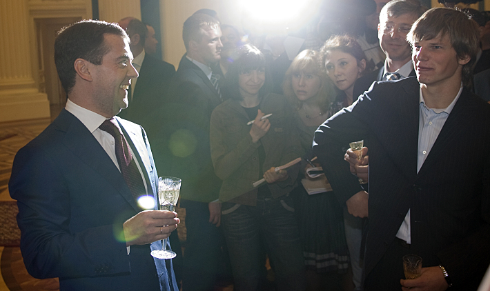 Дмитрий МЕДВЕДЕВ и Андрей АРШАВИН. Фото Александр ВИЛЬФ