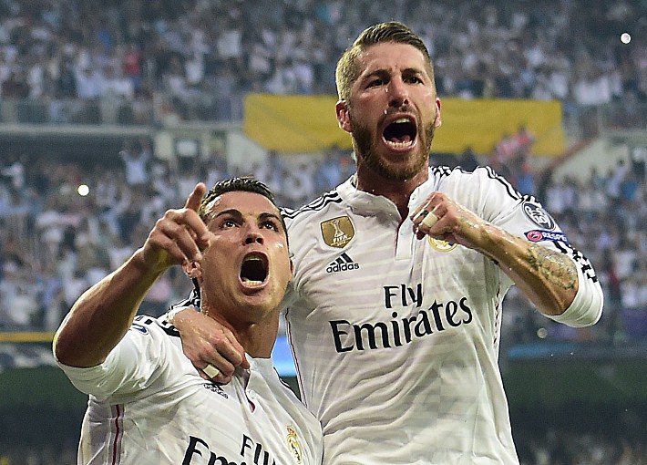 КРИШТИАНУ РОНАЛДУ и Серхио РАМОС. Фото AFP