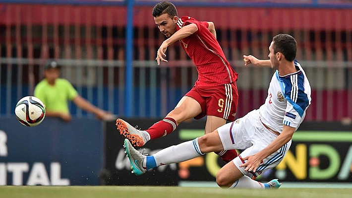 Пятница. Верия. Испания - Россия - 1:3. Алексей ГАСИЛИН (справа). Фото - Sportsfile