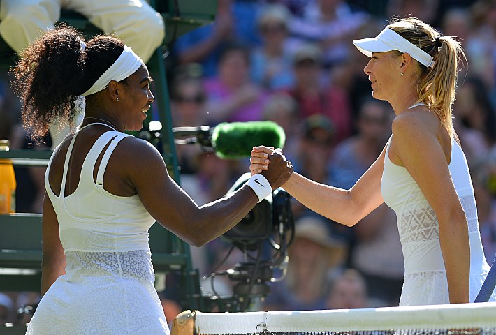 Серена УИЛЬЯМС и Мария ШАРАПОВА. Фото - AFP