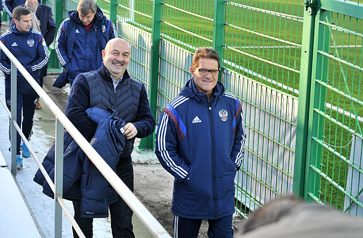 Станислав ЧЕРЧЕСОВ и Фабио КАПЕЛЛО. Фото Алексей ИВАНОВ,