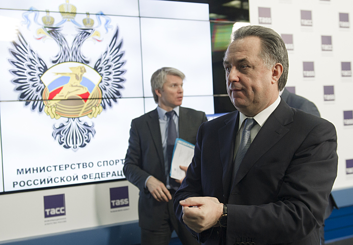 Павел КОЛОБКОВ и министр спорта РФ Виталий МУТКО. Фото - Федор УСПЕНСКИЙ,