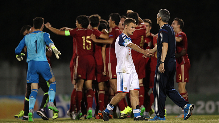 Испания празднует чемпионство. Фото - Михаил ШАПАЕВ, РФС