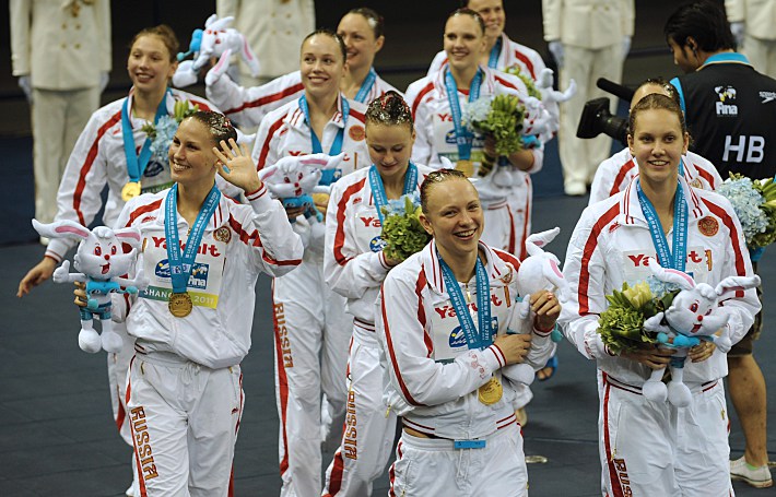 Российские синхронистки на чемпионате мира в Шанхае